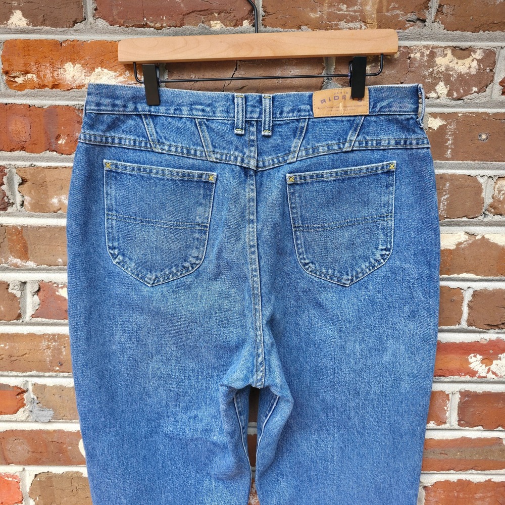 Vintage LEE Jeans Womens 34x29 Blue 90s Western Rodeo High Waist Tapered Mom - Picture 8 of 12